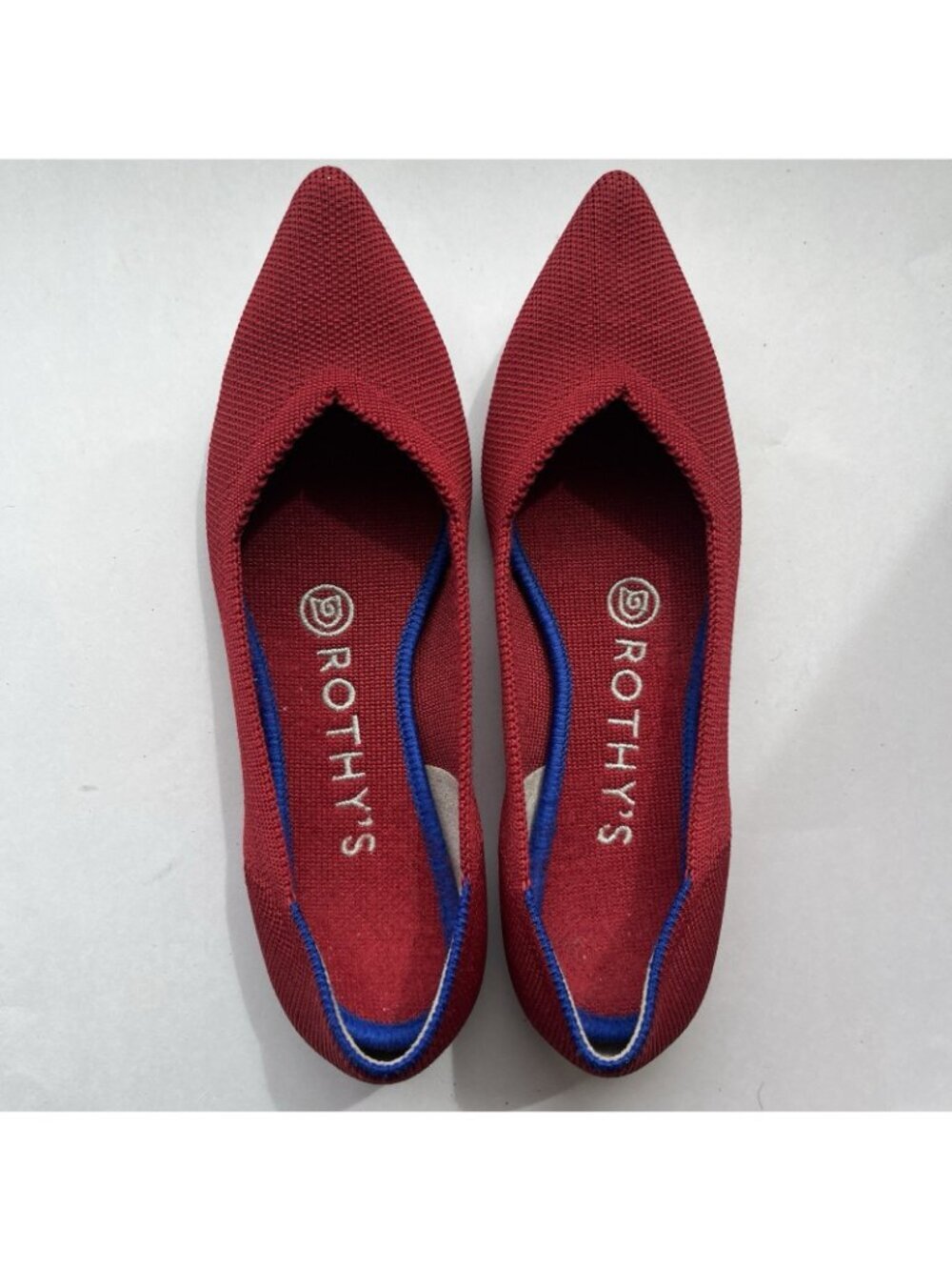 Rothy’s The Point Ballet Flats Retired Chili Red Pattern Size 6 Recycled